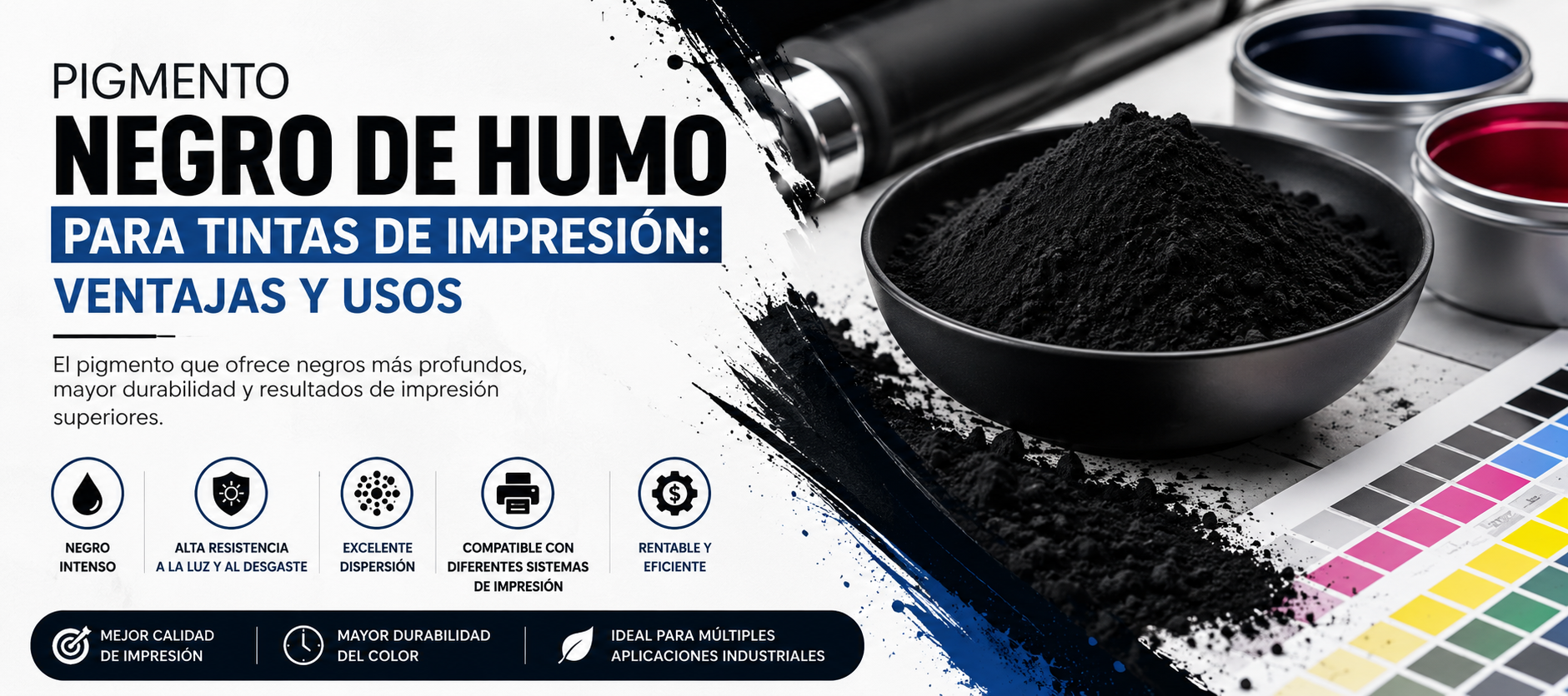 Pigmento Negro de Humo para Tintas de Impresión: Ventajas y Usos